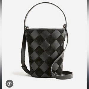 Jcrew Berkeley Woven Bucket Bag Black